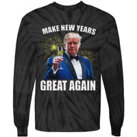 Trump Make New Year Great Again Happy New Years Eve Day 2025 Tie-Dye Long Sleeve Shirt