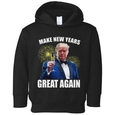 Trump Make New Year Great Again Happy New Years Eve Day 2025 Toddler Hoodie