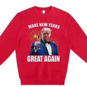 Trump Make New Year Great Again Happy New Years Eve Day 2025 Premium Crewneck Sweatshirt