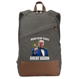 Trump Make New Year Great Again Happy New Years Eve Day 2025 Cotton Canvas Backpack