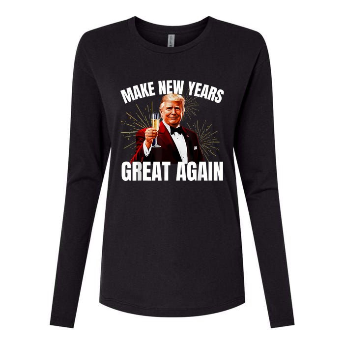 Trump Make New Year Great Again Happy New Years Eve Day 2025 Womens Cotton Relaxed Long Sleeve T-Shirt