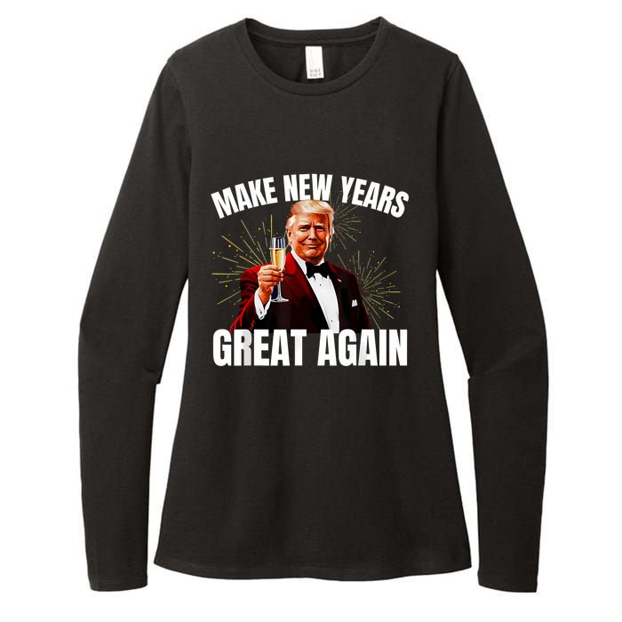 Trump Make New Year Great Again Happy New Years Eve Day 2025 Womens CVC Long Sleeve Shirt