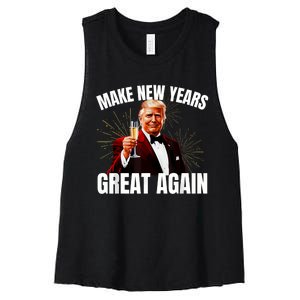 Trump Make New Year Great Again Happy New Years Eve Day 2025 Women's Racerback Cropped Tank