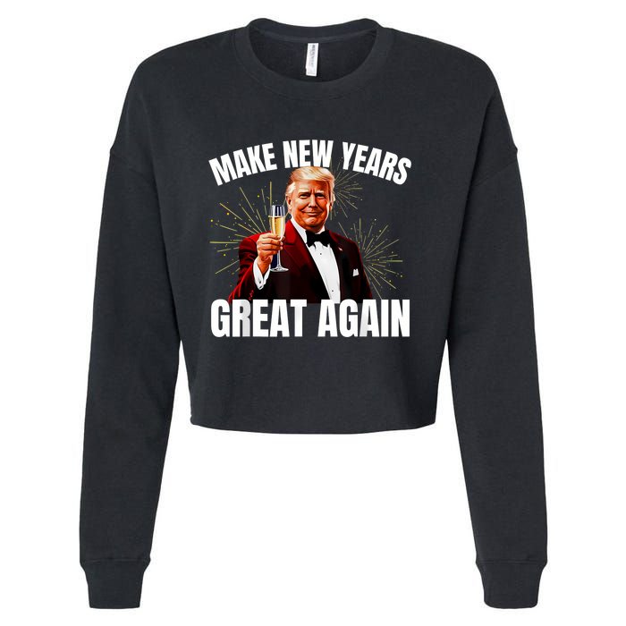 Trump Make New Year Great Again Happy New Years Eve Day 2025 Cropped Pullover Crew