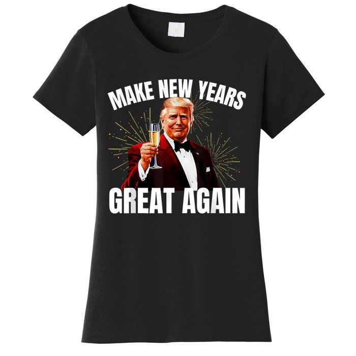 Trump Make New Year Great Again Happy New Years Eve Day 2025 Women's T-Shirt