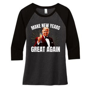 Trump Make New Year Great Again Happy New Years Eve Day 2025 Women's Tri-Blend 3/4-Sleeve Raglan Shirt