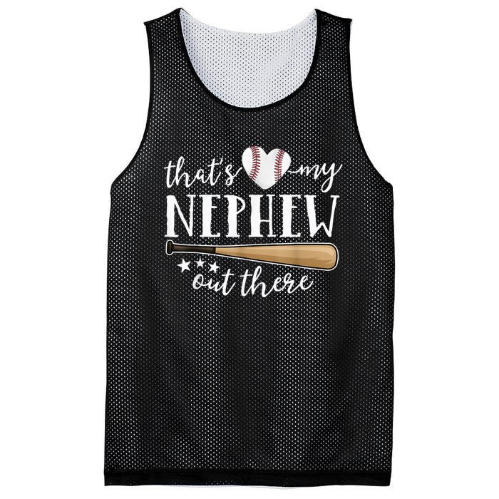 That's My Nephew Out There Baseball Aunt Auntie Mothers Day Mesh Reversible Basketball Jersey Tank