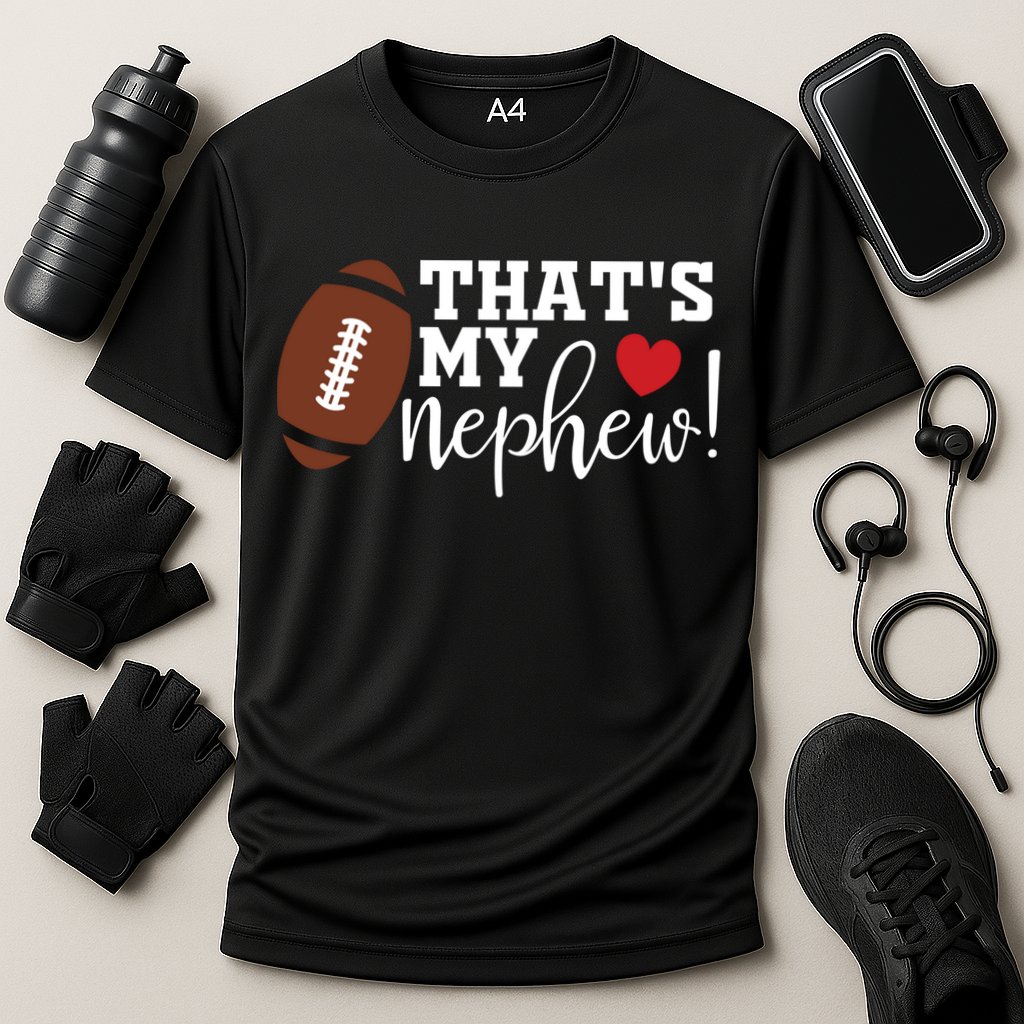Thats My Nephew Aunt Biggest Fan Football Game Day Cool Gift Cooling Performance Crew T-Shirt