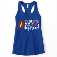 Thats My Nephew Aunt Biggest Fan Football Game Day Cool Gift Womens Tank Top