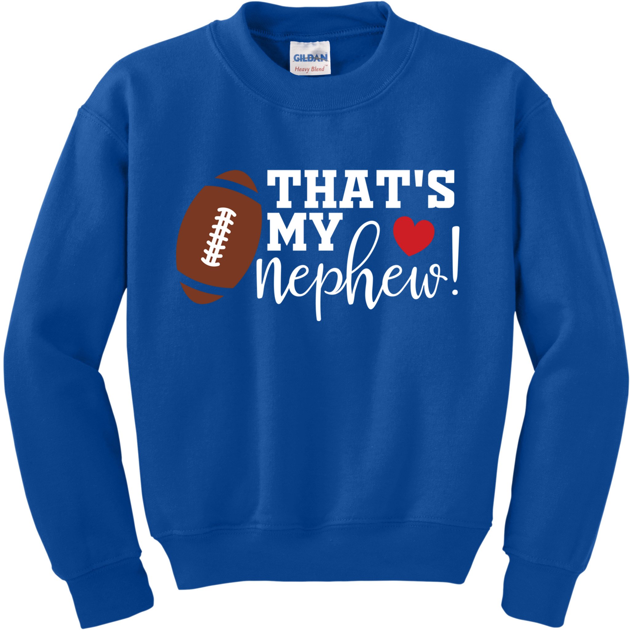 Thats My Nephew Aunt Biggest Fan Football Game Day Cool Gift Kids Sweatshirt