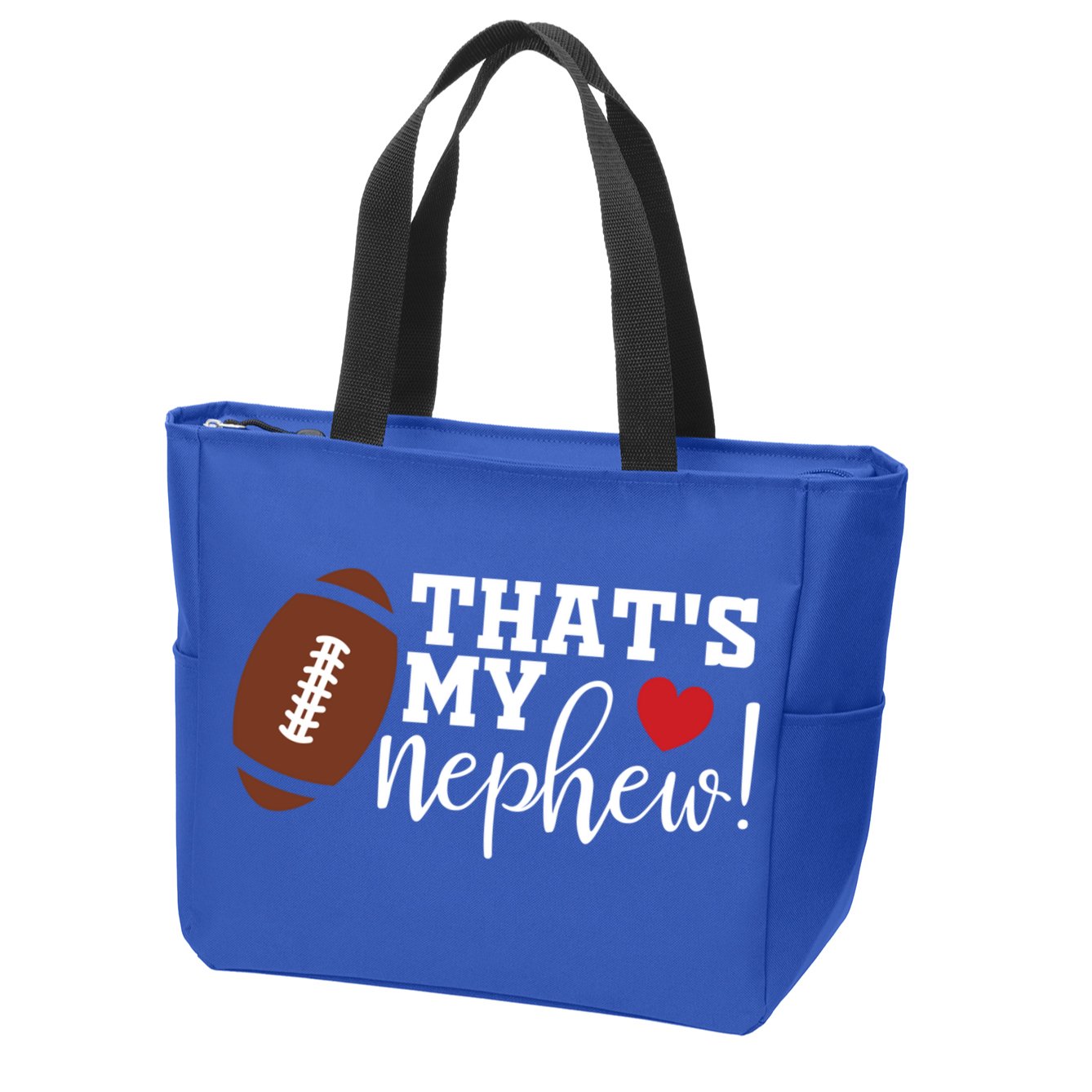 Thats My Nephew Aunt Biggest Fan Football Game Day Cool Gift Zip Tote Bag