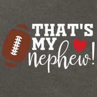 Thats My Nephew Aunt Biggest Fan Football Game Day Cool Gift Cotton Canvas Backpack
