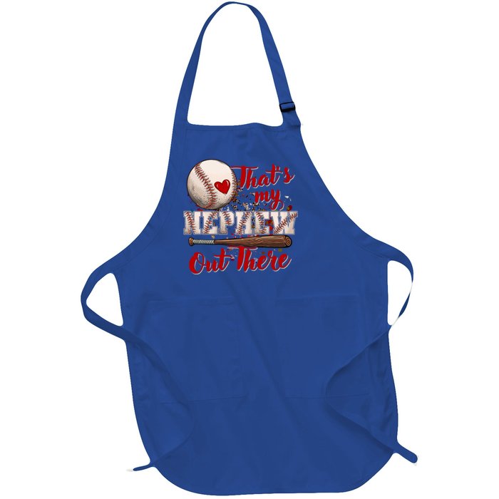 Thats My Nephew Out There Baseball Aunt Auntie Mothers Day Great Gift Full-Length Apron With Pockets