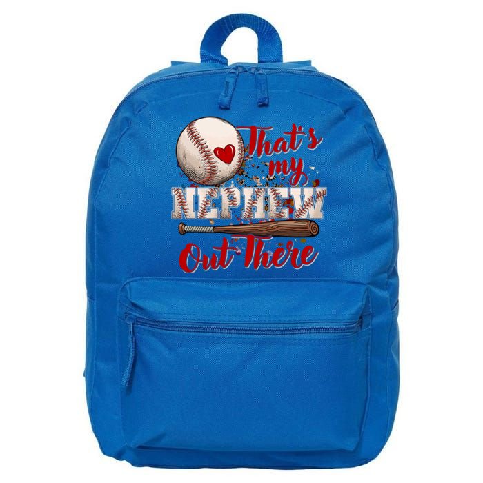 Thats My Nephew Out There Baseball Aunt Auntie Mothers Day Gift 16 in Basic Backpack