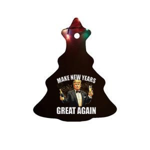 Trump Make New Year Great Again Happy New Years Eve Day 2025 Ceramic Tree Ornament