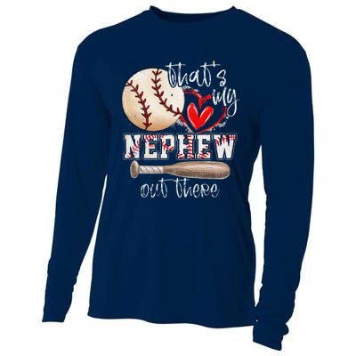 ThatS My Nephew Out There Baseball Aunt Auntie Mothers Day Cooling Performance Long Sleeve Crew