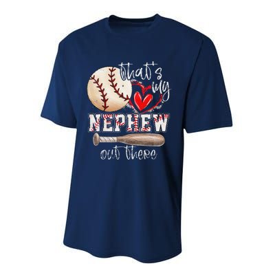 ThatS My Nephew Out There Baseball Aunt Auntie Mothers Day Performance Sprint T-Shirt