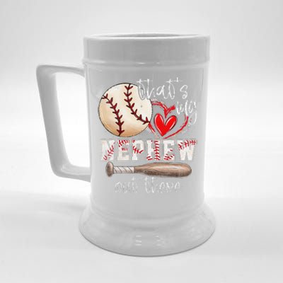 ThatS My Nephew Out There Baseball Aunt Auntie Mothers Day Beer Stein