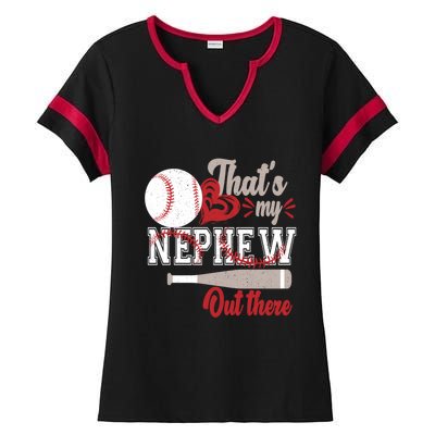 ThatS My Nephew Out There Baseball Aunt Auntie Mothers Day Meaningful Gift Ladies Halftime Notch Neck Tee