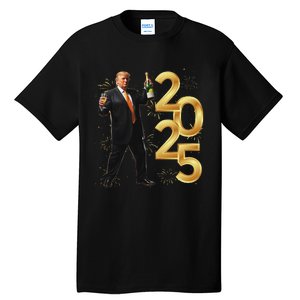 Trump Make New Year Great Again Happy New Years Eve Day 2025 Tall T-Shirt