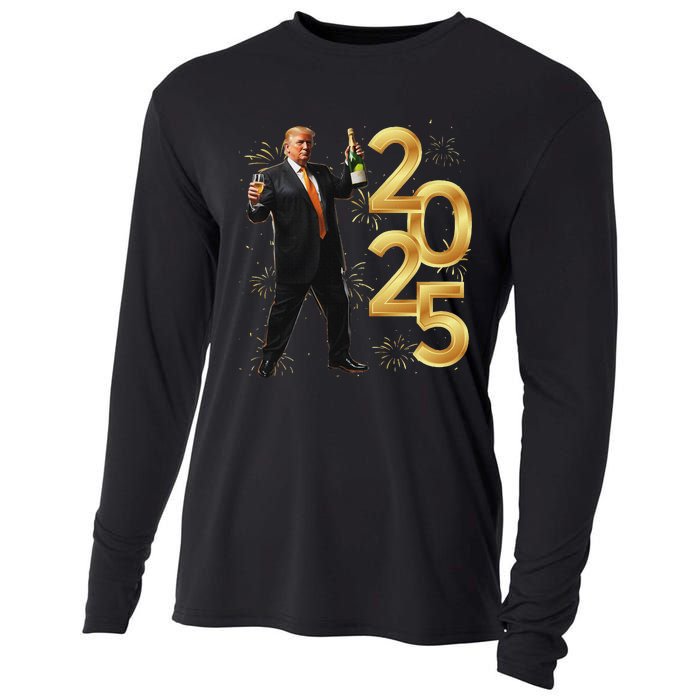 Trump Make New Year Great Again Happy New Years Eve Day 2025 Cooling Performance Long Sleeve Crew