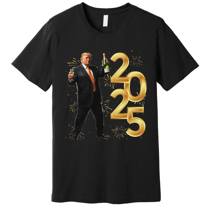 Trump Make New Year Great Again Happy New Years Eve Day 2025 Premium T-Shirt