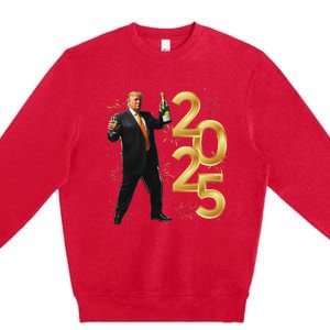 Trump Make New Year Great Again Happy New Years Eve Day 2025 Premium Crewneck Sweatshirt