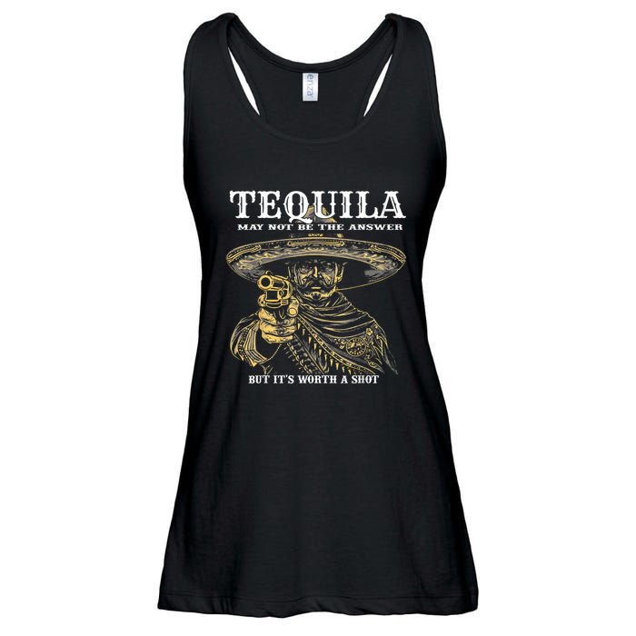 Tequila May Not Be The Answer But ItS Worth A Shot Ladies Essential Flowy Tank