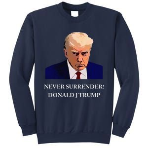 Trump Mugshot Never Surrender Funny Trump 2024 Sweatshirt