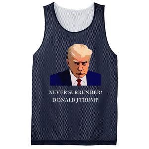 Trump Mugshot Never Surrender Funny Trump 2024 Mesh Reversible Basketball Jersey Tank