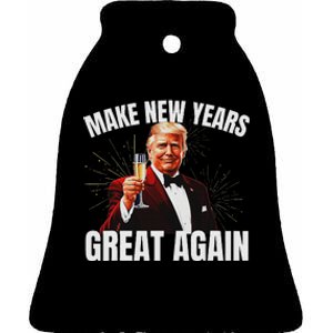 Trump Make New Year Great Again Happy New Years Eve Day 2025 Ceramic Bell Ornament