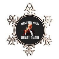 Trump Make New Year Great Again Happy New Years Eve Day 2025 Metallic Star Ornament