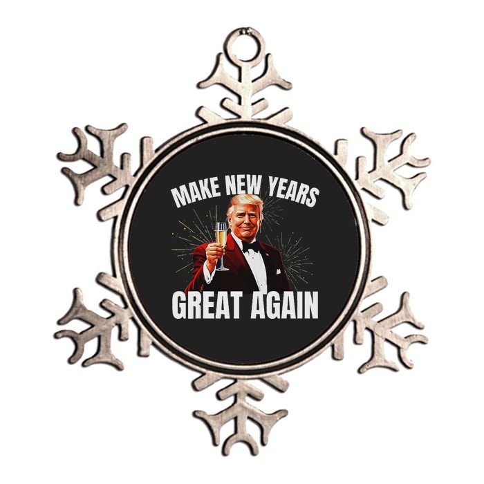 Trump Make New Year Great Again Happy New Years Eve Day 2025 Metallic Star Ornament