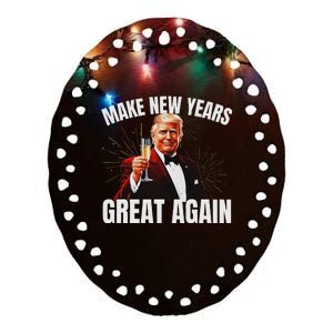 Trump Make New Year Great Again Happy New Years Eve Day 2025 Ceramic Oval Ornament