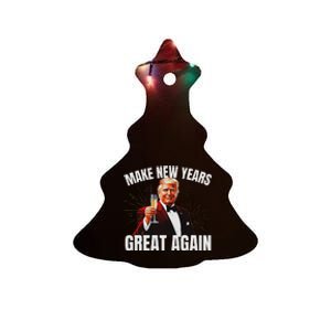 Trump Make New Year Great Again Happy New Years Eve Day 2025 Ceramic Tree Ornament