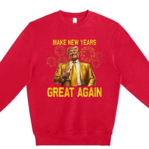 Trump Make New Year Great Again Premium Crewneck Sweatshirt