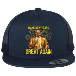 Trump Make New Year Great Again Flat Bill Trucker Hat