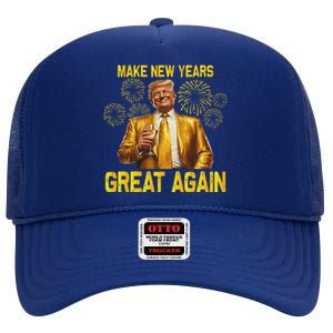 Trump Make New Year Great Again High Crown Mesh Back Trucker Hat