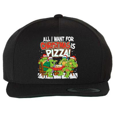 T.E.E.N.A.G.E Mutant Ninja Turtles Pizza For Christmas Wool Snapback Cap