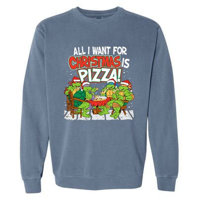 T.E.E.N.A.G.E Mutant Ninja Turtles Pizza For Christmas Garment-Dyed Sweatshirt