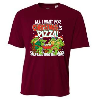 T.E.E.N.A.G.E Mutant Ninja Turtles Pizza For Christmas Cooling Performance Crew T-Shirt