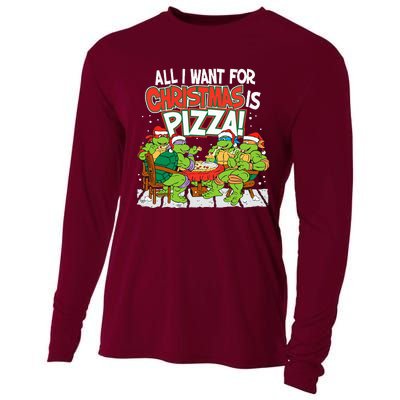 T.E.E.N.A.G.E Mutant Ninja Turtles Pizza For Christmas Cooling Performance Long Sleeve Crew