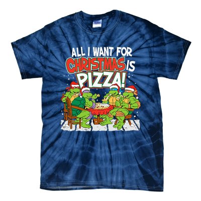 T.E.E.N.A.G.E Mutant Ninja Turtles Pizza For Christmas Tie-Dye T-Shirt