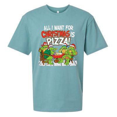 T.E.E.N.A.G.E Mutant Ninja Turtles Pizza For Christmas Sueded Cloud Jersey T-Shirt