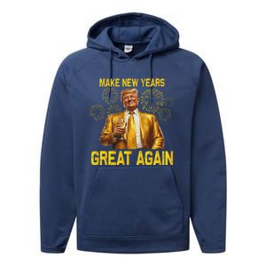 Trump Make New Year Great Again Performance Fleece Hoodie