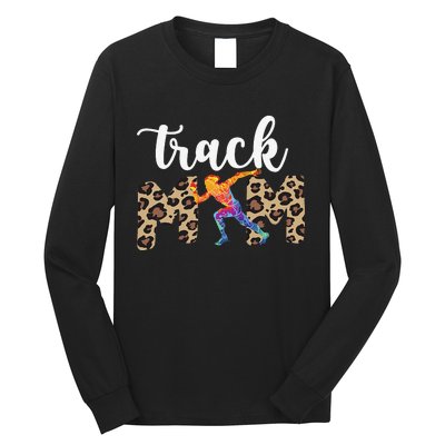 Track Mom Of A Track And Field Athlete Track Mama Long Sleeve Shirt