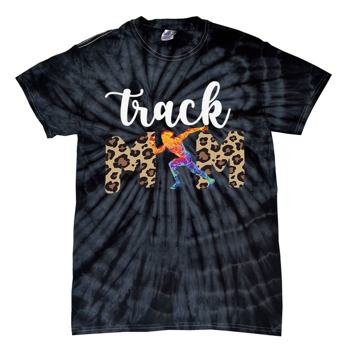 Track Mom Of A Track And Field Athlete Track Mama Tie-Dye T-Shirt