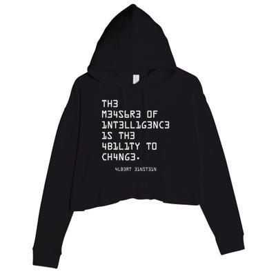The Measure Of Intelligence, Motivation, Inspiration Crop Fleece Hoodie