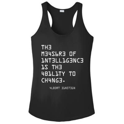 The Measure Of Intelligence, Motivation, Inspiration Ladies PosiCharge Competitor Racerback Tank