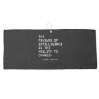 The Measure Of Intelligence, Motivation, Inspiration Large Microfiber Waffle Golf Towel